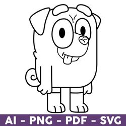 buddy outline svg, bluey svg, buddy bluey friends svg, dog svg, bluey dog svg, cartoon dog svg, cartoon svg - download