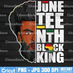 juneteenth black king png digital file, fro african american men file, celebrate juneteenth 1865 png