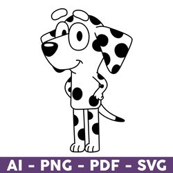 chloe outline svg, chloe bluey friends svg, bluey svg, dog svg, bluey dog svg, cartoon dog svg, cartoon svg - download
