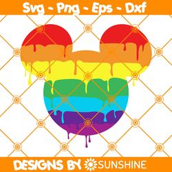 Rainbow LGBT Mickey Mouse Svg, Gay Pride Rainbow Svg, LGBT Month Svg, Gay Pride Svg,File for Cricut