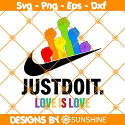 Rainbow just do it love is love Svg, Gay Pride Svg, Print Lesbian Svg, LGBT Best Gift Svg, File for Cricut