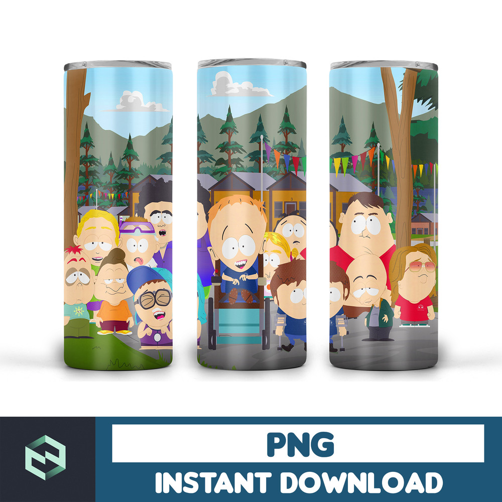 South Park Tumbler Design Sublimation Designs Downloads, Digital download, 20 oz tumbler sublimations, Digital file, tumbler wrap (5).jpg