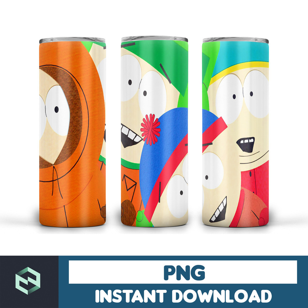 South Park Tumbler Design Sublimation Designs Downloads, Digital download, 20 oz tumbler sublimations, Digital file, tumbler wrap (25).jpg