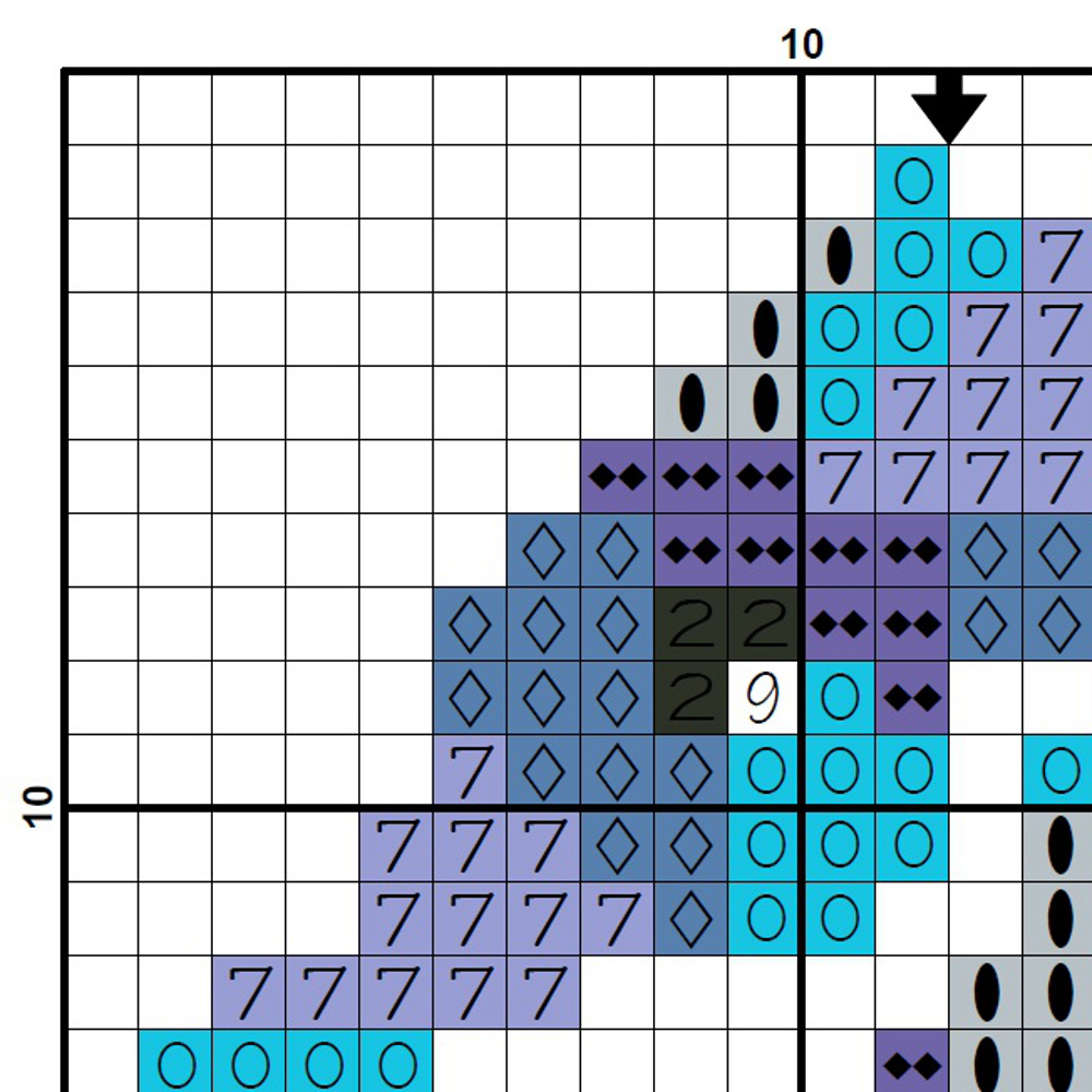 Cute Easy Seahorse For Kids Small Cross Stitch Pattern 2