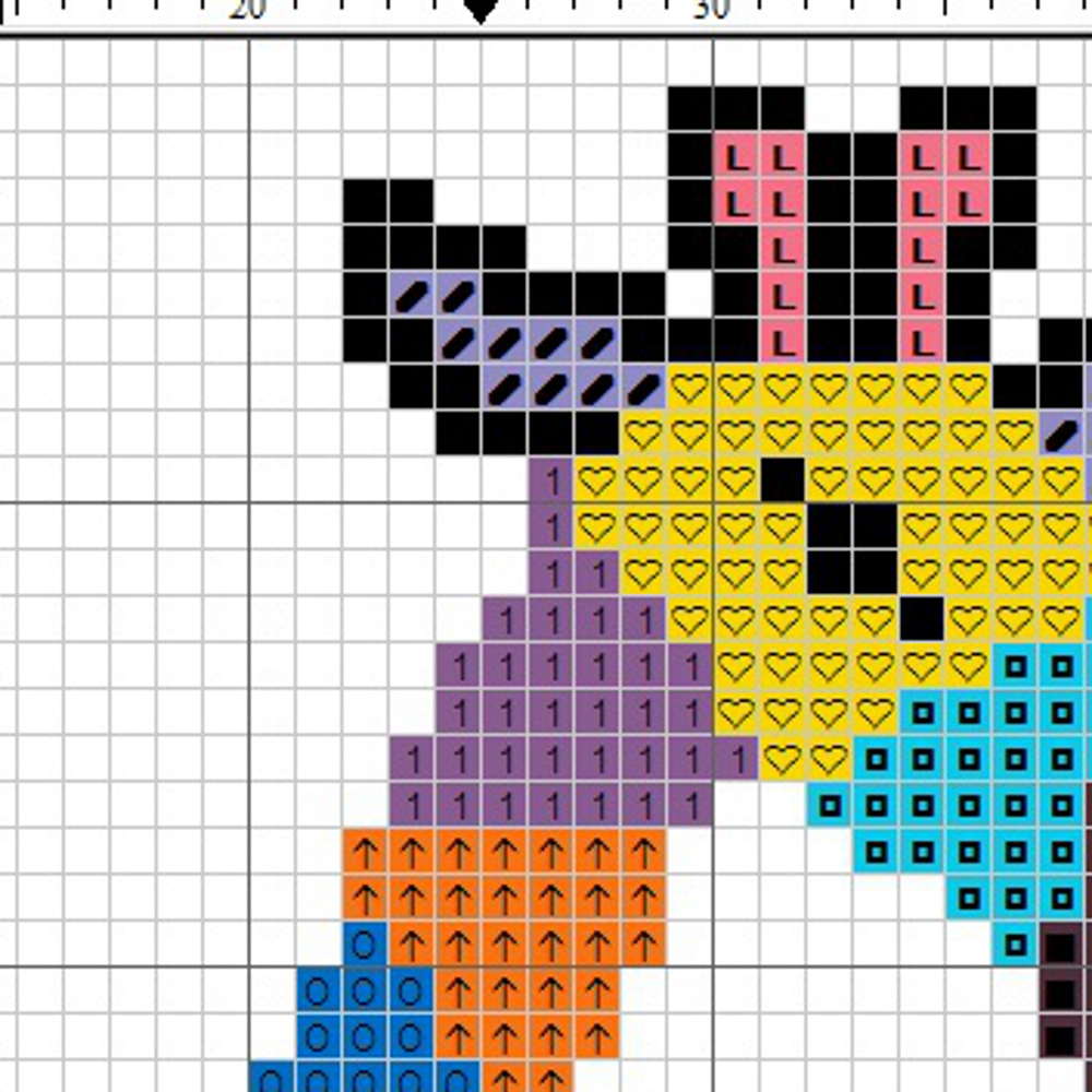 Triangle Giraffe For Children Easy Cross Stitch Pattern 3