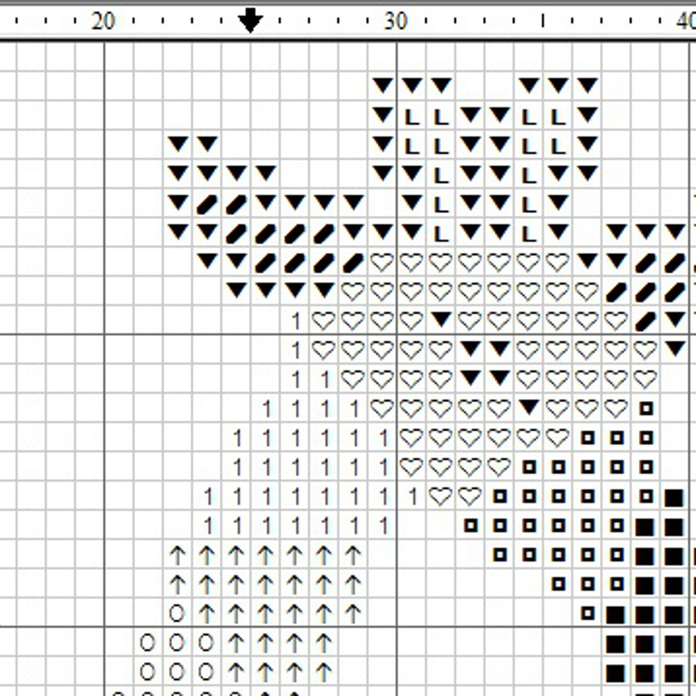 Triangle Giraffe For Children Easy Cross Stitch Pattern 1