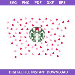 Minnie Starbucks Coffee Cup Wrap Svg, Disney Coffee Wrap Svg, Starbucks Cup 24 Oz Svg, Png Pdf Dxf Eps File