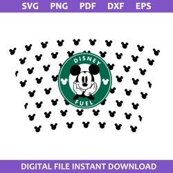 disney fuel starbucks coffee cup wrap svg, disney fuel svg, starbucks cup 24 oz svg, png pdf dxf eps file