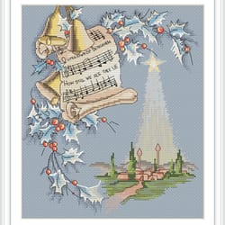 christmas melody cross stitch chart