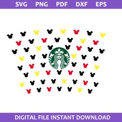 Disney Life Starbucks Coffee Wrap Svg, Disney Life Coffee Svg, Starbucks Cup 24 Oz Svg, Png Pdf Dxf Eps File
