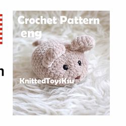 worry pet beginner amigurumi pattern, mouse plush stress ball DIY easy pattern, digital pattern stress ball gift