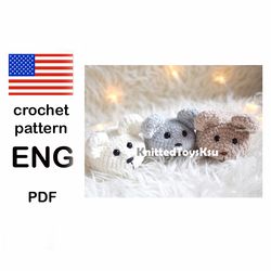 rat crochet amigurumi pattern for beginners, rat crochet tutorial, digital download crochet pattern rat