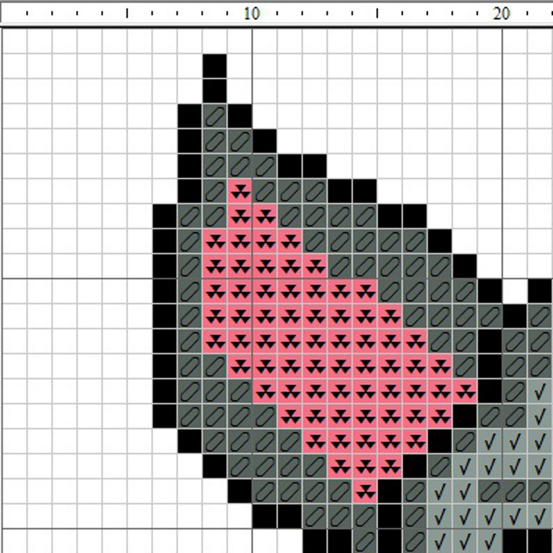 Halloween Bat Cross Stitch Pattern Easy For Kids 2