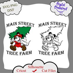 main street svg, tree farm svg, mickey tree farm svg, main street tree farm svg, disney christmas holidays, disney png
