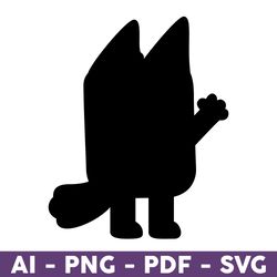 muffin bluey silhouette svg, muffin dog svg, bluey svg, dog svg, bluey dog svg, cartoon svg - download file