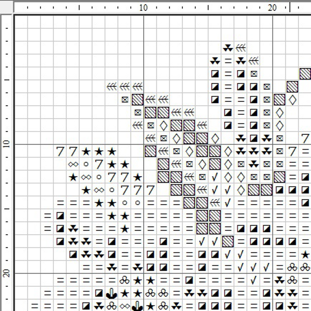 Antique Flowers Cross Stitch Pattern Vintage Floral Berlin Woolwork Cross Stitch Pattern 1