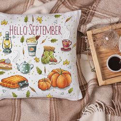 fall sampler cross stitch pattern, sampler cross stitch chart, pumpkin cross stitch, coffee cross stitch, digital pdf