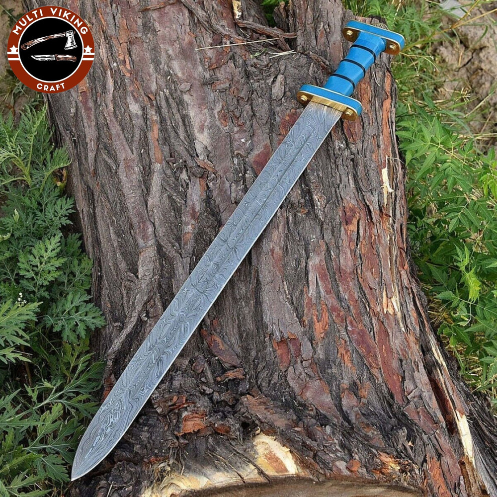 Medieval Swords, Long Swords, Battle Ready Swords, Damascus Steel Sword, Handmade Viking Sword, Full Tang Swords, Personalized Gift Gift For Him (2).jpg