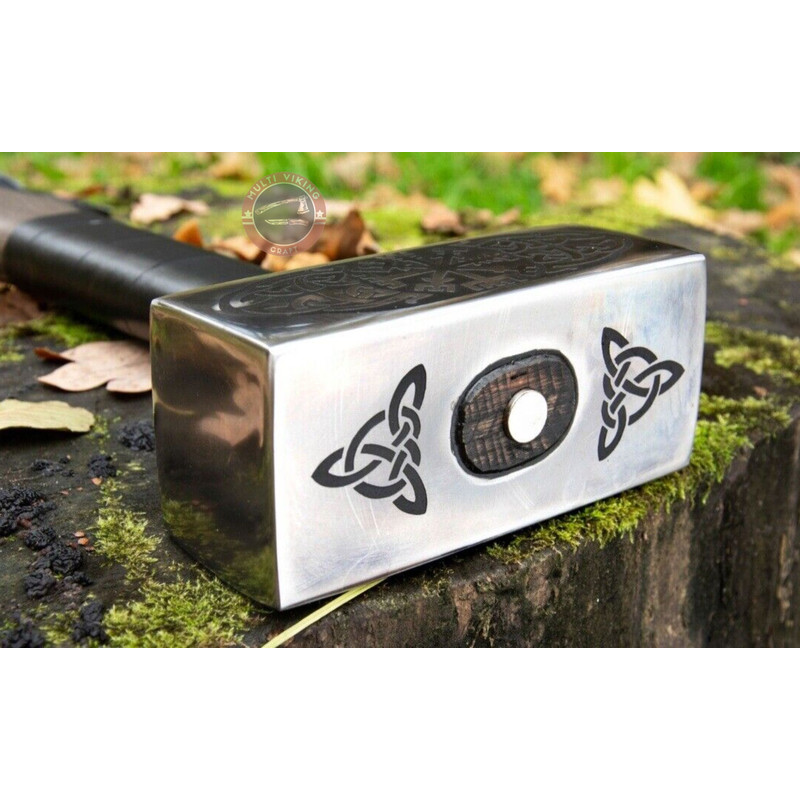 Viking Battle Hammer, Medieval War Hammer, Engraved Viking Hammer, Handmade Thor Hammer, Hand Forged Hammer, Father's Day Gift, Thor Hammer (1).jpg