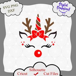 unicorn svg, christmas unicorn svg, unicorn face png, xmas ornamet svg, reindeer svg, christmas svg cutting file svg