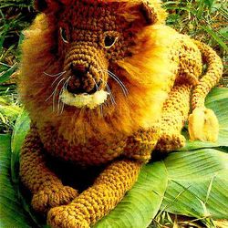 Lion Crochet pattern - Crochet Toy Gift - Vintage pattern PDF Instant download