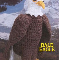 Bald Eagle Crochet pattern - Bird crochet 15" Inch size -Vintage pattern PDF Instant download