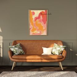 Painting canvas vivid artwork printable wall decor japan gallery wall for bedroom abstract art print yellow rose orange