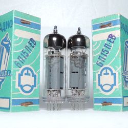 6P15P-EV EL83 / SV83 , Strong Ideally Matched Pair (2 Tubes) of Vintage Russian tubes Reflector, same date Years 1977