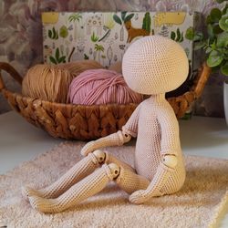 Crochet doll pattern, basic body doll amigurumi