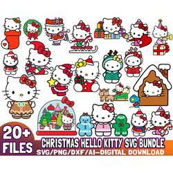 christmas hello kitty svg bundle, hello kitty svg, instant download