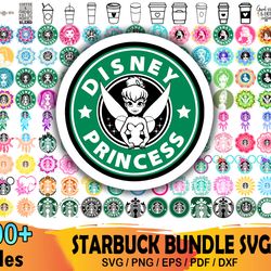 200 starbucks disney bundle svg, starbucks svg, mickey starbucks svg