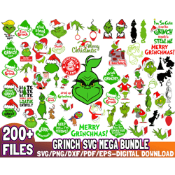 200 files grinch svg bundle, grinchmas svg, grinch svg , instant download