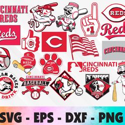 cincinnati reds bundle logo,mlb team, logo basketball, svg, png, eps, dxf