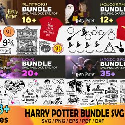 83 harry potter platform bundle svg, hogwarts svg, potter svg