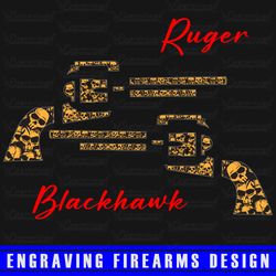 engraving firearms design ruger blackhawk skull design