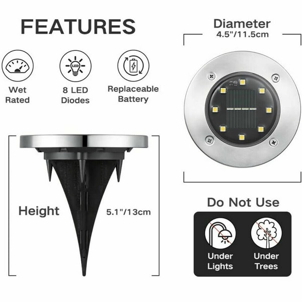 Inground Led In-Ground Solar Lights | Outdoor In-Ground LED Lights - Inspire Uplift