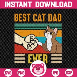 Best Cat Dad Ever Png, Funny Vintage Cat Lover Gift png, Fathers Day Png