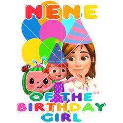 cocomelon nene of the birthday girl png sublimation digital download high resolution