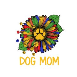vintage dog mom colorful sunflower mothers day, mothers day svg, sunflower svg, dog mom svg, mothers day gift svg