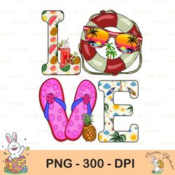 love summer sublimation png, love png, love summer png, watermelon png, i love summer png file, summer png, flip flops,