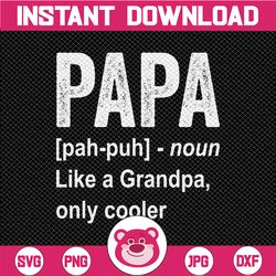 papa definition digital print png, father's day gift png printable instant download birthday