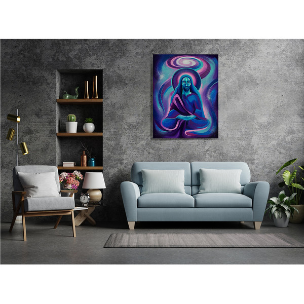 Jesus painting Meditation art Spiritual artwork Yoga decor Universe wall art Oil Paainting — копия (2).jpg