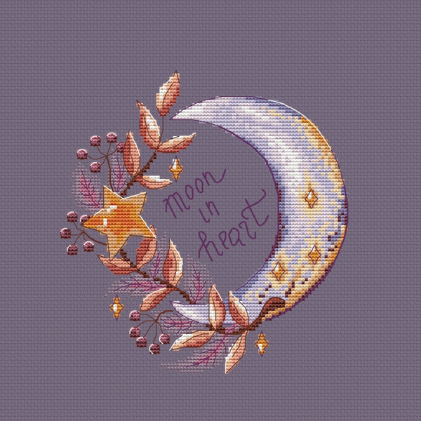Magic Moon cross stitch pattern