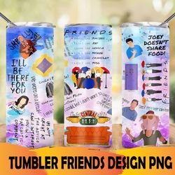 friends 20oz skinny straight tapered tumbler png, friends tumbler