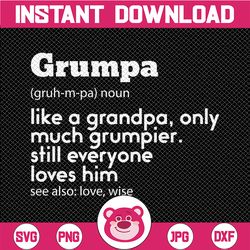 grumpa like a regular grandpa only grumpier svg| dad svg| grandpa svg| father's day gift