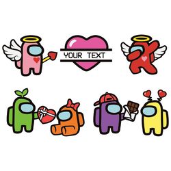 among us happy valentine svg, valentine svg, among us svg, happy valentine day svg, impostors love svg, among us gifts