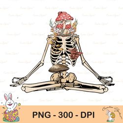 meditation skeleton png, yoga png, namaste png, meditate meditating om chakra, cricut cutting file clipart vector digita