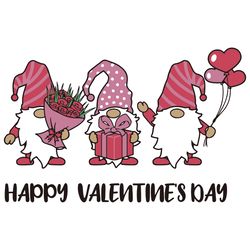 happy valentine day svg, cute gnomes svg, gnomes hearts svg, gnomes balloons svg, gnomes flowers svg, valentine day svg