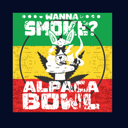 wanna smoke alpaca bowl svg, trending svg, alpaca svg, svg clipart, silhouette svg, cricut svg files