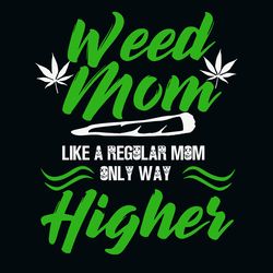 weed mom like a regular mom only way higher svg, trending svg, cannabis svg clipart, silhouette svg, cricut svg files
